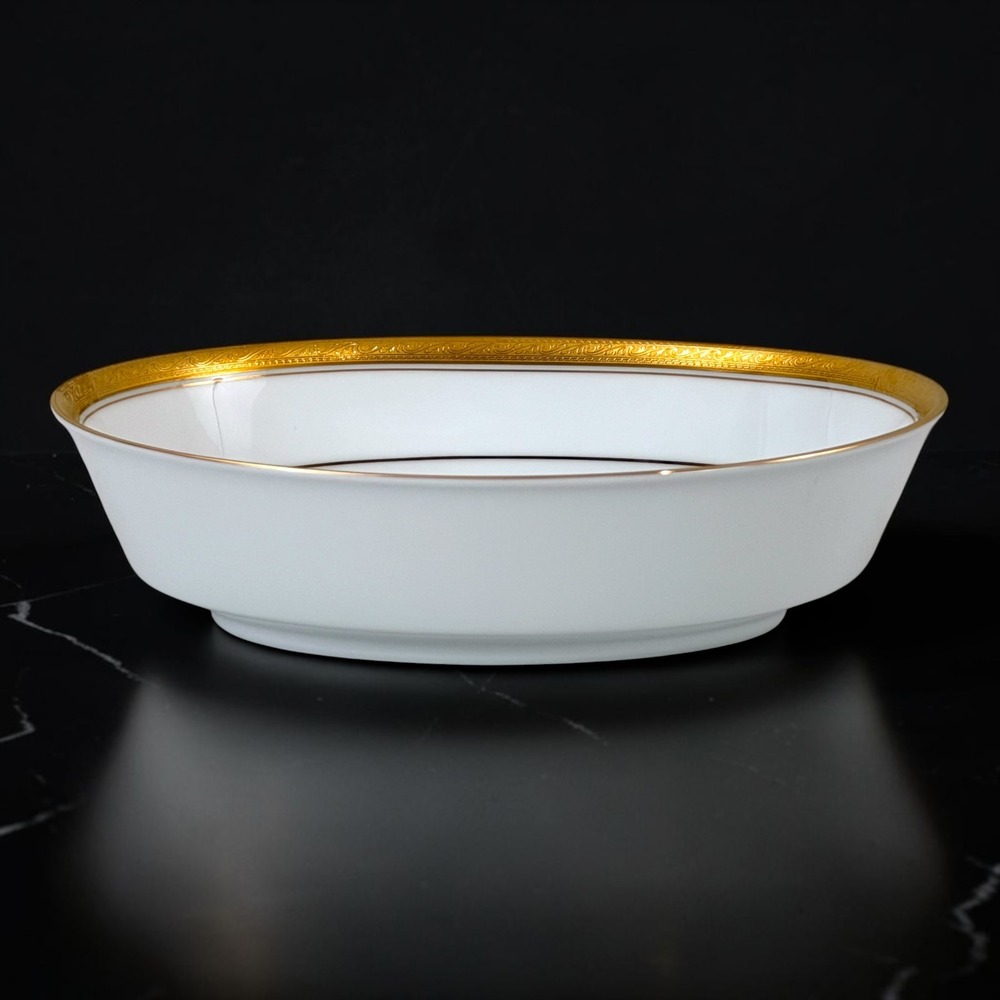 Noritake Crestwood Gold 4167 Legendary Oval Vegetable Serving Bowl 9 5/8 in Inch
